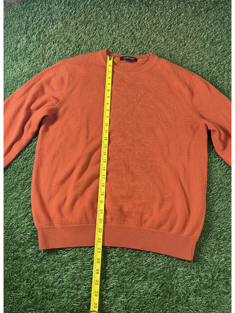Vintage Murano Men's Large Orange Crew Neck Sweater Made in Australia